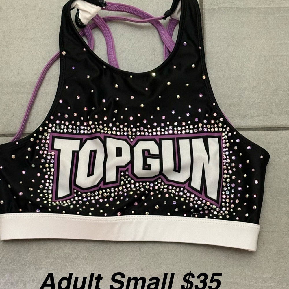 Topgun Women's Black and White Embellished Top